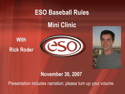 History of ESO Concept - Amateur Baseball Umpires` Association