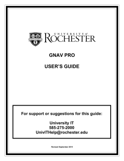 gnav pro user`s guide - University IT