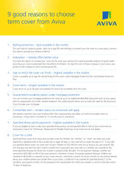 Nine good reasons to choose term cover