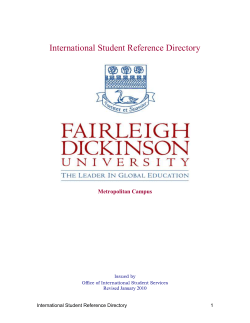 Office of International Student Services