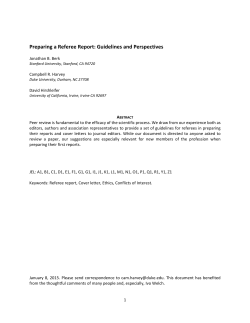 Preparing a Referee Report: Guidelines and Perspectives