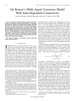 On Krause`s Multi-Agent Consensus Model With State - ISI