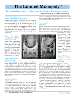 It`s a Numbers Game - Patent Innovations LLC