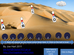 Bowling 8 multiplication footprints with Score