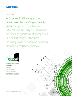 A Sophos Platinum partner, Towerwall has a 22