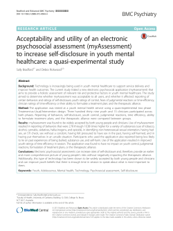 Acceptability and utility of an electronic psychosocial assessment