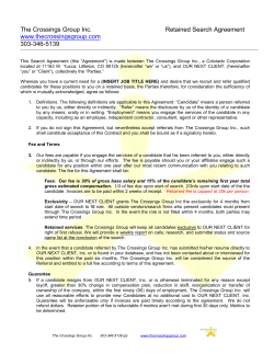 Contingency Search Agreement