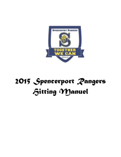 2015 Hitting Manuel - Spencerport Junior Baseball