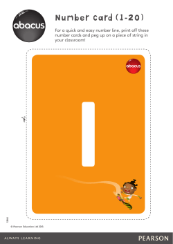 Number Card (1-20) - ActiveLearn Primary support