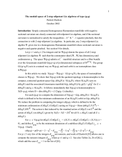 The moduli space of 2-step nilpotent Lie algebras of type (p,q