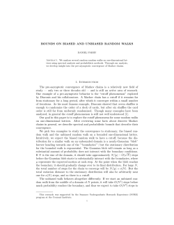 BOUNDS ON BIASED AND UNBIASED RANDOM WALKS 1