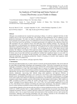 An Analysis of Yield Gap and Some Factors of