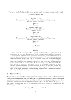 The cost distribution of queue-mergesort, optimal mergesorts, and