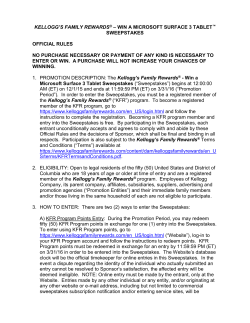 kellogg`s family rewards® – win a microsoft surface 3 tablet