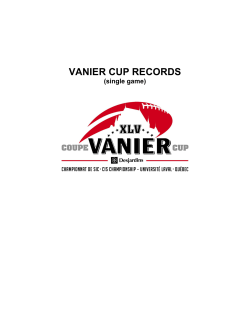 vanier cup records