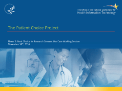 The Patient Choice Project