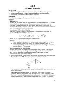 Lab 7: Integrator and Differentiator