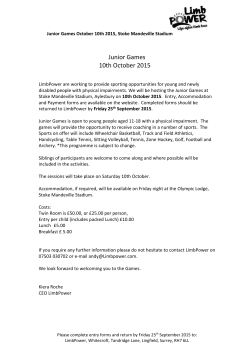 Junior Games - Sport Nottinghamshire