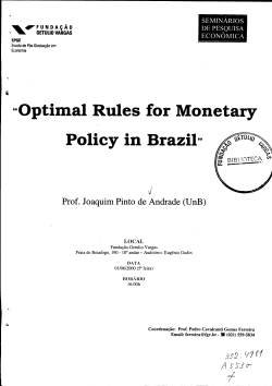 Optimal Rules for Monetary Policy in Brazil