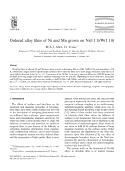 Ordered alloy films of Ni and Mn grown on Ni(1 1 1
