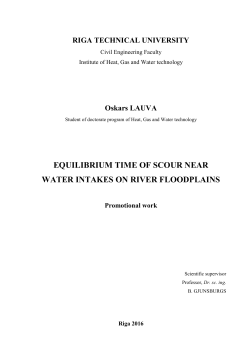 equilibrium time of scour near water intakes on river floodplains