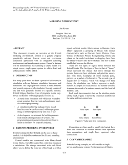Modeling with Extend TM