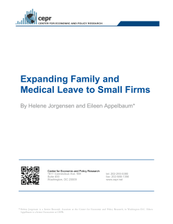 Expanding Family and Medical Leave to Small Firms