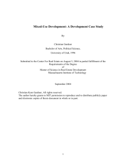 Mixed-Use Development: A Development Case Study