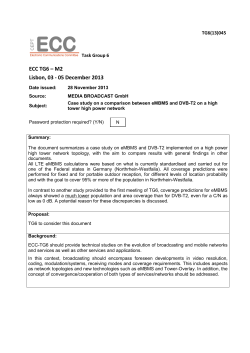 Case study on a comparison between eMBMS and DVB-T2