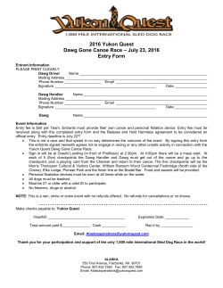 2016 Yukon Quest Dawg Gone Canoe Race