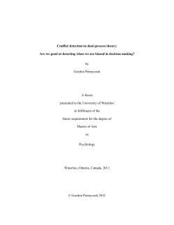 Conflict detection in dual-process theory: Are we good at detecting