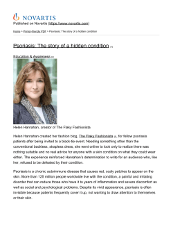 Psoriasis: The story of a hidden condition