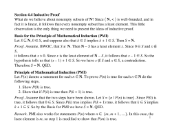 Section 4.4 Inductive Proof What do we believe about nonempty