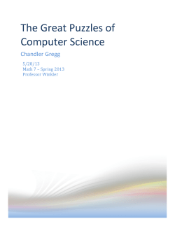 The Great Puzzles of Computer Science