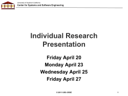 TRR ARB - Software Engineering II - University of Southern California