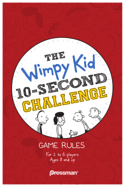 game rules - Pressman Toy