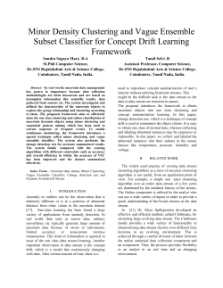 Minor Density Clustering and Vague Ensemble Subset