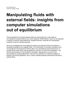 Manipulating fluids with external fields: insights from computer