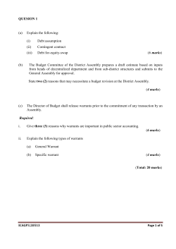 QUESION 1 (a) Explain the following: (i) Debt assumption (ii