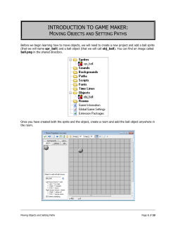 Moving Objects and Setting Paths