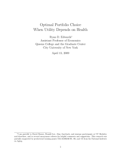 Optimal Portfolio Choice When Utility Depends on Health