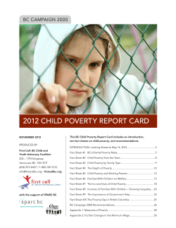 2012 child poverty report card