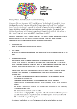 Meeting 6th June, 10am-12pm, LGBT Howe Street, Edinburgh