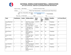 NATIONAL WHEELCHAIR BASKETBALL ASSOCIATION