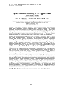 Hydro-economic modeling of the Upper Bhima