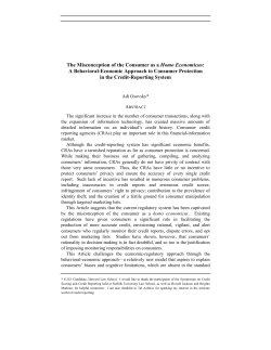 A Behavioral-Economic Approach to Consumer Protection