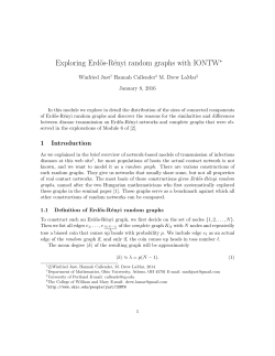 Exploring Erd˝os-Rényi random graphs with IONTW