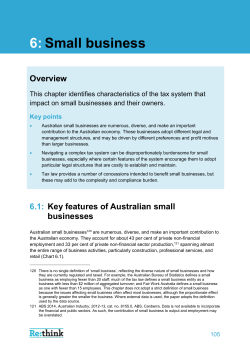 Small business tax concessions