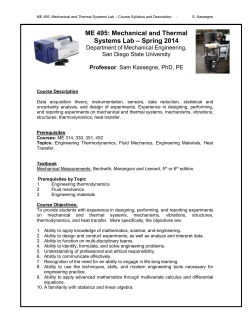 Syllabus for ME395 - San Diego State University