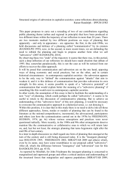 Structural origins of subversion in capitalist societies: some